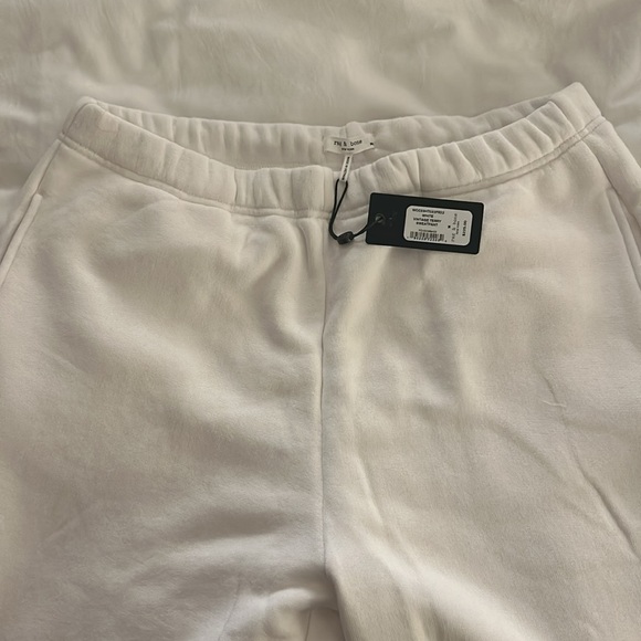 Rag & Bone Vintage Terry Sweatpants White Mediumm - Picture 5 of 8